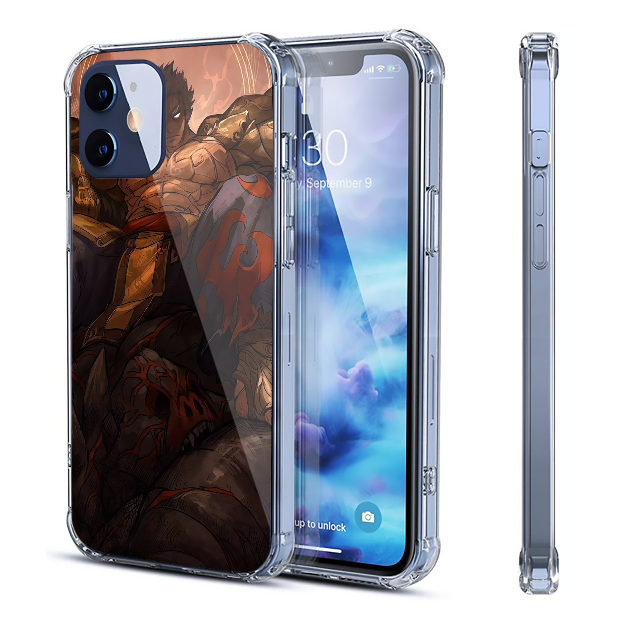 （画像用） 北斗の拳 Fist of the North Star 【iPhone 12シリーズ対応】透明スマホケース（クリアソフトケース）